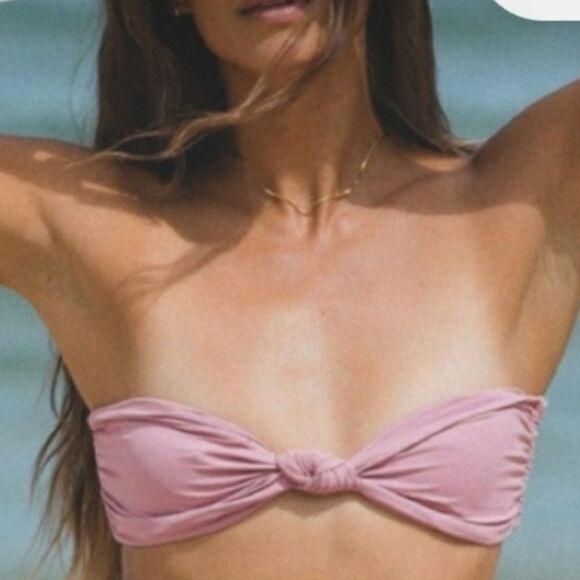 Free People Stone Fox Lele Pink Bikini Swim Top XL - Picture 1 of 3